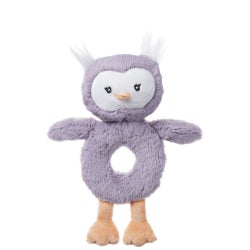 BABY - 7.5" LIL' LUVS OWL RING RATTLE (6) BL